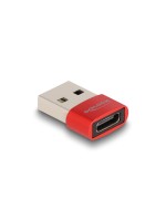 Delock USB2.0 Adapter A-Stecker zu C-Buchse, bis 480 Mbps, rot