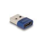 Delock USB2.0 Adapter A-Stecker zu C-Buchse, bis 480 Mbps, blau