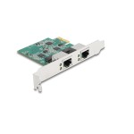 Delock Carte réseau 2x RJ45 2.5 Gbps PCI-Express- x1