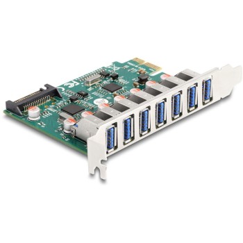 Delock PCI Express x1 Karte for 7 x extern, USB 5 Gbps Typ-A Buchse