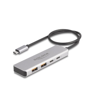 Delock USB 10 Gbps USB Type-C Hub, 2x USB, Typ A, 2x Type-C with 35cm Anschlusscable Delock USB 10 Gbps USB Type-C Hub, 2x USB, Typ A, 2x Type-C with 35cm Anschlusscable