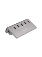 Delock USB 10 Gbps Hub, 4 USB Typ A Ports, + 1 Schnellladeport with power supply