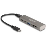 Delock 3 Port USB 10 Gbps Hub ink. SD, and Micro SD Card Reader with USB Type-C