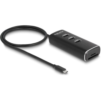 Delock Hub USB 3x USB A/1x USB C 10Gbps et 1x mircoSD/SD Delock Hub USB 3x USB A/1x USB C 10Gbps et 1x mircoSD/SD
