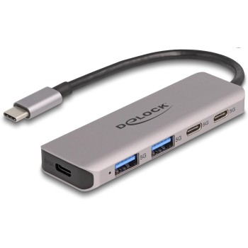 Delock USB 5 Gbps 2 Port USB Type-C, 2 Port Typ-A Hub with USB Type-C Delock USB 5 Gbps 2 Port USB Type-C, 2 Port Typ-A Hub with USB Type-C