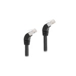 Delock Câble patch coudé 45° bas Cat 6A, S/FTP, 0.5 m, Noir
