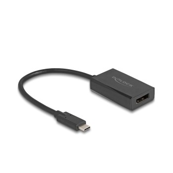 Delock Adapter DP Buchse for USB-C Stecker, DP Alt Mode, 4K with PD 85W