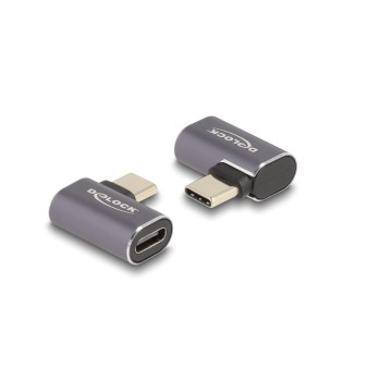 Delock Adapter USB-C Stecker zu Buchse, 40 Gbps, 8K 60Hz, gewinkelt Delock Adapter USB-C Stecker zu Buchse, 40 Gbps, 8K 60Hz, gewinkelt