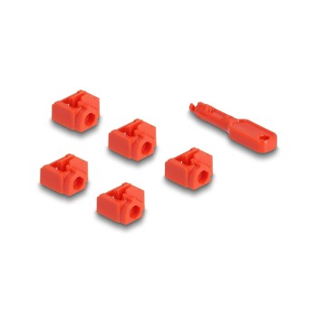 Delock RJ45 Port Blocker Set, RJ45 Buchse, 10 Stück