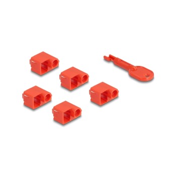 Delock RJ45 Port Blocker Set, RJ45 Stecker, 10 Stück