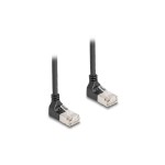 Delock Câble patch 90° coudé en haut Cat 6A, S/FTP, 1 m, Noir