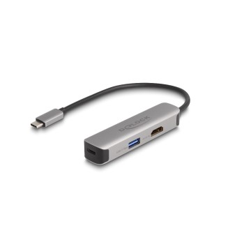 Delock USB Type-C Adapter for HDMI, with USB-A and USB-C Daten + PD 92 W