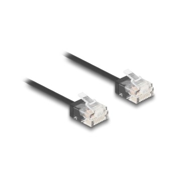 Delock Netzwerkcable RJ45 Cat.6 UTP, Ultra Slim, 50cm, black  Delock Netzwerkcable RJ45 Cat.6 UTP, Ultra Slim, 50cm, black