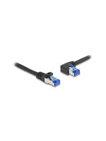 Delock Câble patch angulé à gauche Cat 6A, S/FTP, 1 m, Noir