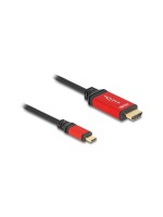 Delock USB-C - HDMI Kabel, 2m, rot, 8K 60Hz mit HDR Funktion