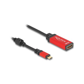 Delock USB-C - HDMI Adapter, 20cm, red, 8K 60Hz with HDR Funktion Delock USB-C - HDMI Adapter, 20cm, red, 8K 60Hz with HDR Funktion