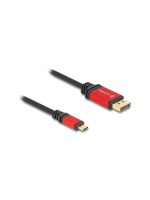 Delock USB-C - DisplayPort cable, 2m, red, 8K 30Hz with HDR Funktion