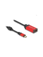Delock USB-C - DP Adapter, 20cm, rot, 8K 30Hz mit HDR Funktion