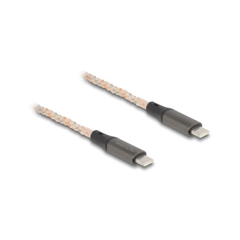 Delock USB2.0 USB-C Stecker for Stecker, PD 3.0, 100W with RGB Beleuchtung, 1.20m Delock USB2.0 USB-C Stecker for Stecker, PD 3.0, 100W with RGB Beleuchtung, 1.20m