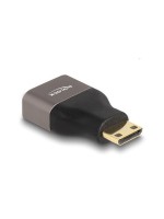 Delock HDMI Adapter Mini-C Stecker, for A Buchse, 8K 60Hz, grey, metall