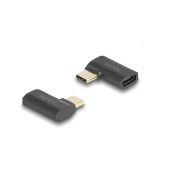 Delock Adapter USB-C Stecker zu Buchse, 40 Gbps,8K60Hz,240W,gewinkelt links/rechts Delock Adapter USB-C Stecker zu Buchse, 40 Gbps,8K60Hz,240W,gewinkelt links/rechts