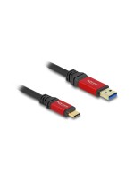 Delock USB 10 Gbps Type-C zu Type-A, Stecker-Stecker, 3m, rot