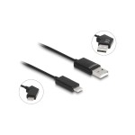 Delock Câble USB 2.0 Connecteur rotatif PD 60 W USB A - USB C 1.2 m