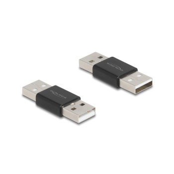 Delock Adapter Gender Changer, Typ-A Stecker zu Stecker, Metall Delock Adapter Gender Changer, Typ-A Stecker zu Stecker, Metall