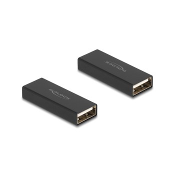 Delock Adapter Gender Changer, Typ-A Buchse zu Buchse, Metall Delock Adapter Gender Changer, Typ-A Buchse zu Buchse, Metall