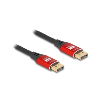 Delock DisplayPort cable 8K 60Hz, Metall, red, 2m Delock DisplayPort cable 8K 60Hz, Metall, red, 2m