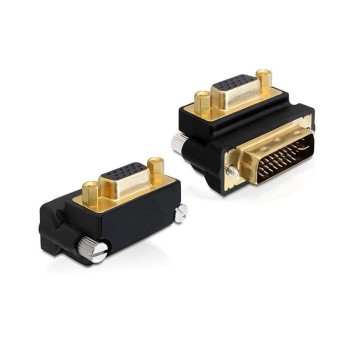 Adapter DVI-I Stecker auf VGA Buchse 270ø, 270 Grad Winkeladapter Duallink 24+5 Adapter DVI-I Stecker auf VGA Buchse 270ø, 270 Grad Winkeladapter Duallink 24+5
