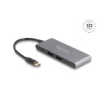 Delock Hub USB 2 x USB Typ-A / 2 x USB Type-C 10 Gbps