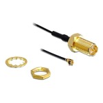 Delock RP-SMA Antennenanschluss, zum Einbau 5 cm mit I-PEX Stecker
