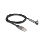 Delock Câble USB 2.0 coudé avec fonction de support USB A - Lightning 1.5 m