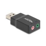 Delock Carte son USB-A mâle - 2x3.5mm jack Plug & Play