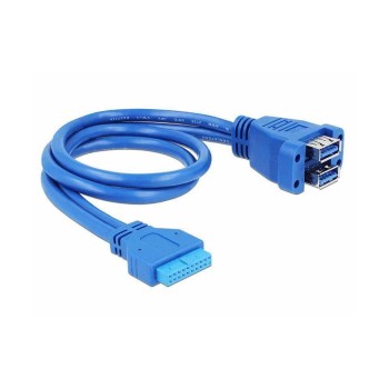 Delock 82942 USB 3.0 Pinheader Buchse, auf 2 x USB 3.0-A Buchse übereinander Delock 82942 USB 3.0 Pinheader Buchse, auf 2 x USB 3.0-A Buchse übereinander