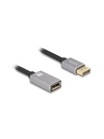 Delock DisplayPort Verlängerungscable, 1m, grey, Metall ohne Einrastfunktion