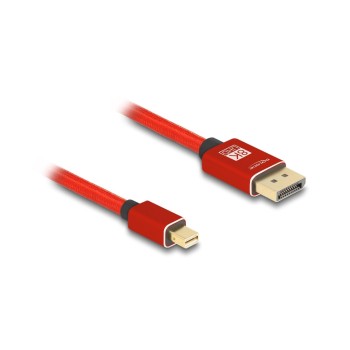 Delock Mini DisplayPort - DisplayPort cable, 1m, red, Metall ohne Einrastfunktion Delock Mini DisplayPort - DisplayPort cable, 1m, red, Metall ohne Einrastfunktion