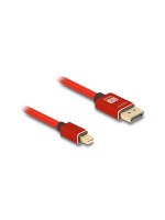 Delock Mini DisplayPort - DisplayPort cable, 3m, red, Metall ohne Einrastfunktion