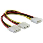 Y-câble Molex: 1x Molex pour 2x Molex, 11cm