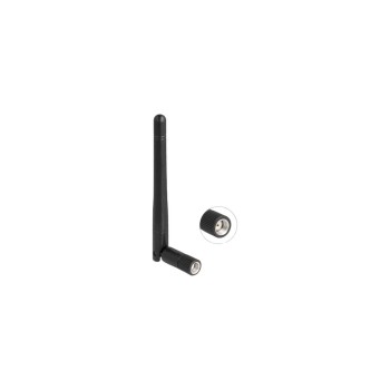 Delock WLAN Antenne, 2dBi, with Kippgelenk, RP-SMA Dualband 2.4 Ghz and 5Ghz, 11.2cm Delock WLAN Antenne, 2dBi, with Kippgelenk, RP-SMA Dualband 2.4 Ghz and 5Ghz, 11.2cm