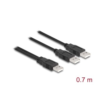 USB2 Y-cable Typ 2xA auf 1xA, 1xTyp-A Stecker,2xTyp-A Stecker USB2 Y-cable Typ 2xA auf 1xA, 1xTyp-A Stecker,2xTyp-A Stecker