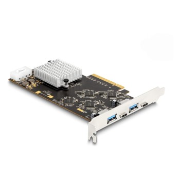 Delock 90097 PCI Express x8 Karte, 2x USB Type-C 20Gbps, 2x USB Type-A 10Gbps