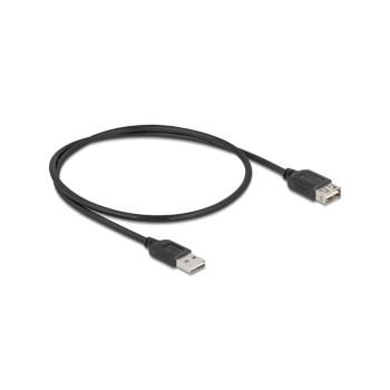 Delock USB2.0 Verlängerungscable A-A, 0.5m, EASY USB, beidseitig einsteckbar, black  Delock USB2.0 Verlängerungscable A-A, 0.5m, EASY USB, beidseitig einsteckbar, black