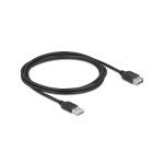 Delock USB2.0 Verlängerungscable A-A, 2.0m, EASY USB, beidseitig einsteckbar, black 