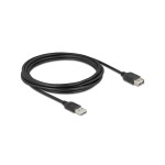 Delock USB2.0 Verlängerungscable A-A, 3.0m, EASY USB, beidseitig einsteckbar, black 