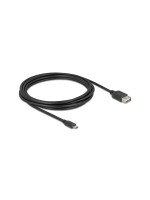 Delock USB2.0 cable EASY USB A-MicroB, 3.0m, EASY USB, beidseitig einsteckbar, black 