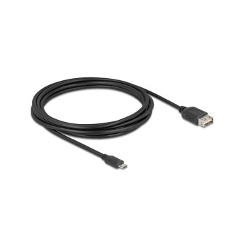 Delock USB2.0 cable EASY USB A-MicroB, 3.0m, EASY USB, beidseitig einsteckbar, black  Delock USB2.0 cable EASY USB A-MicroB, 3.0m, EASY USB, beidseitig einsteckbar, black