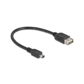 Delock USB2.0 cable EASY USB A-MiniB, 0.2m, USB-A Seite beidseitig einsteckbar, black  Delock USB2.0 cable EASY USB A-MiniB, 0.2m, USB-A Seite beidseitig einsteckbar, black