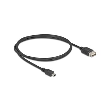 Delock USB2.0 cable EASY USB A-MiniB, 1.0m, USB-A Seite beidseitig einsteckbar, black  Delock USB2.0 cable EASY USB A-MiniB, 1.0m, USB-A Seite beidseitig einsteckbar, black